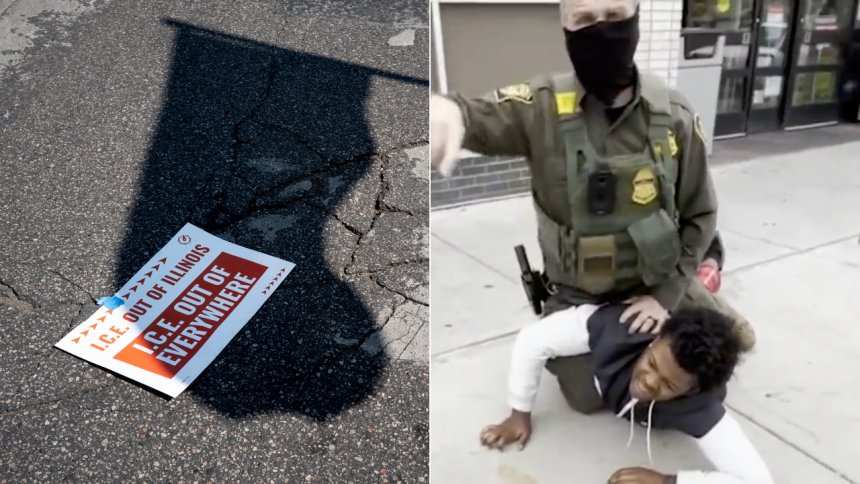 ICE Agents tackle a Black teen in the Chicago area as he screams ‘I’m a US Citizen’