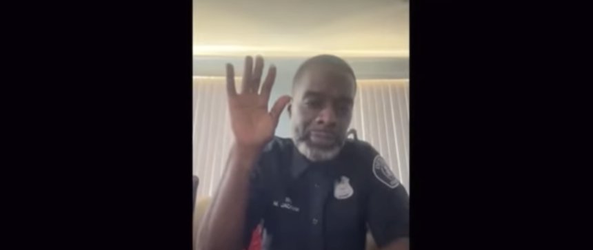 A Detroit officer was caught in court with his pants down, literally