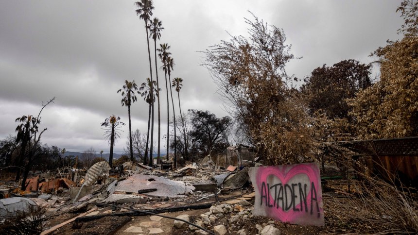 A year after LA-area wildfires destroyed thousands of homes, fewer than a dozen have been rebuilt