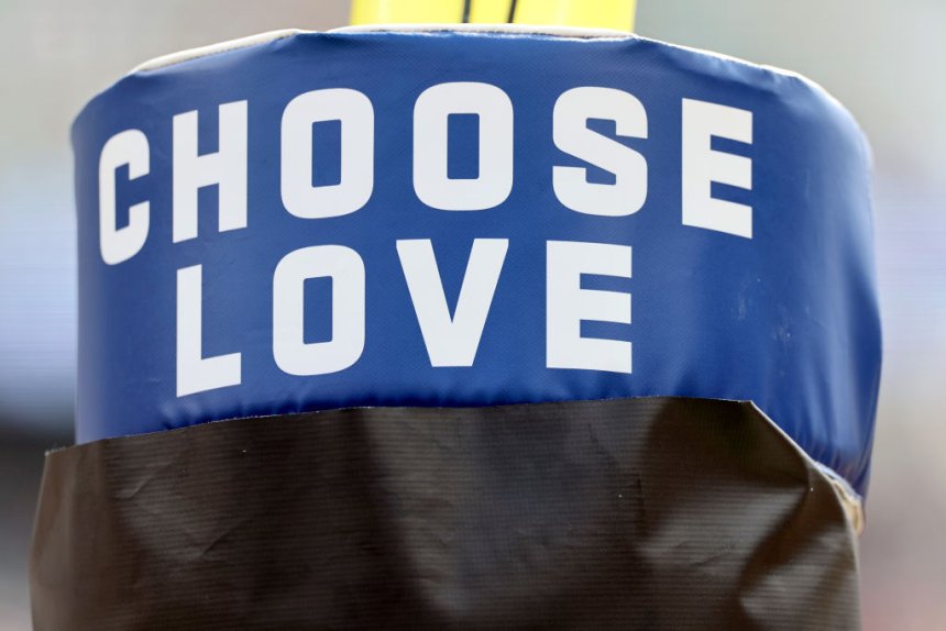 The NFL is putting “Choose love” in the end zone for MLK Day, and making it part of the playoff spotlight
