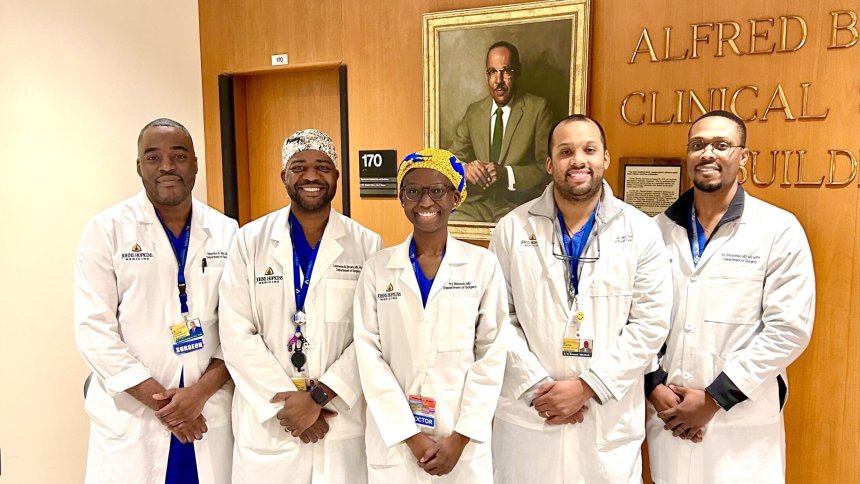 For the first time, five Black surgical residents are leading the way at Johns Hopkins Hospital