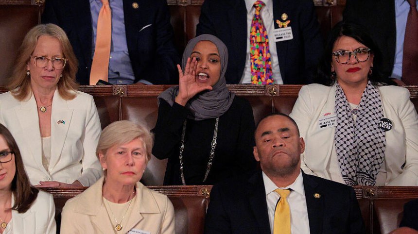 ‘You have killed Americans!’: Reps. Ilhan Omar shouts at Trump after he baits Dems on immigration
