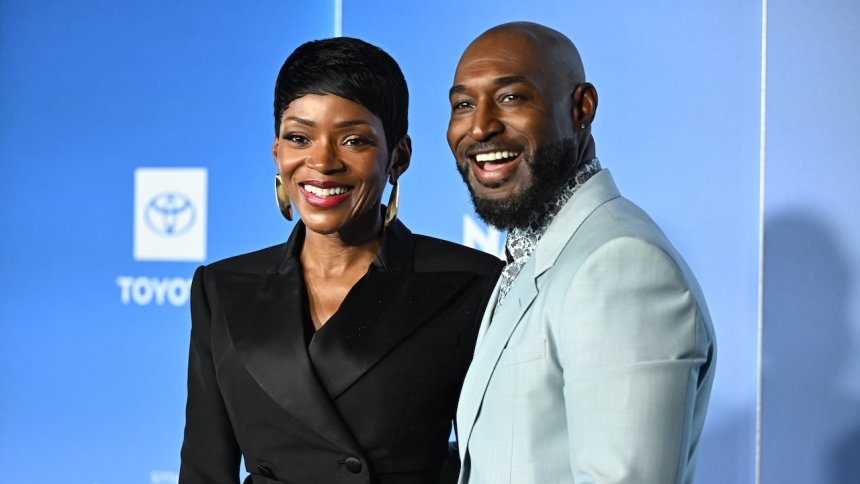 Adrian Holmes and Caroline Chikezie reflect on marriage, working on ‘Bel Air’ and more at NAACP Image Awards